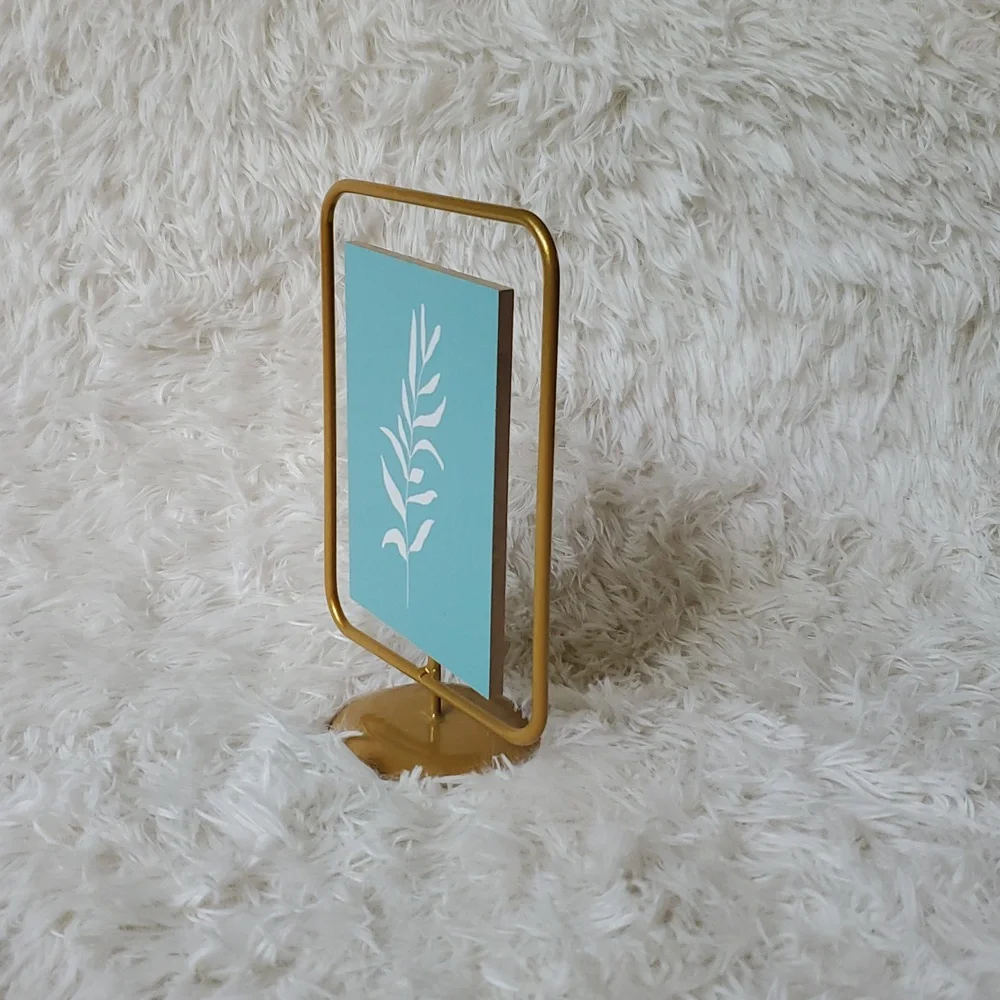 Gold & Teal Table Accent Turquoise Bookshelf End Table Accent Decoration Decor